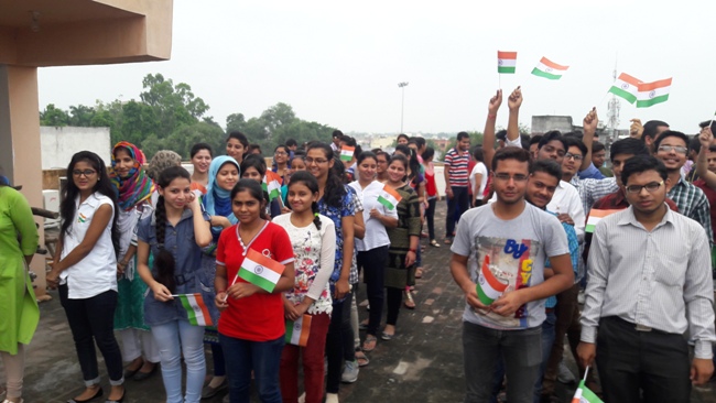 Students with National Flag
